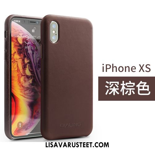 iPhone Xs Kuoret Suojaus Nahka Nahkakotelo Aito Nahka Puhelimen Myynti