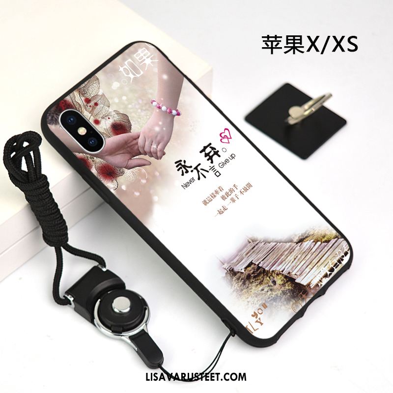 iPhone Xs Kuoret Suojaus Puhelimen Pesty Suede Trendi Musta Halpa