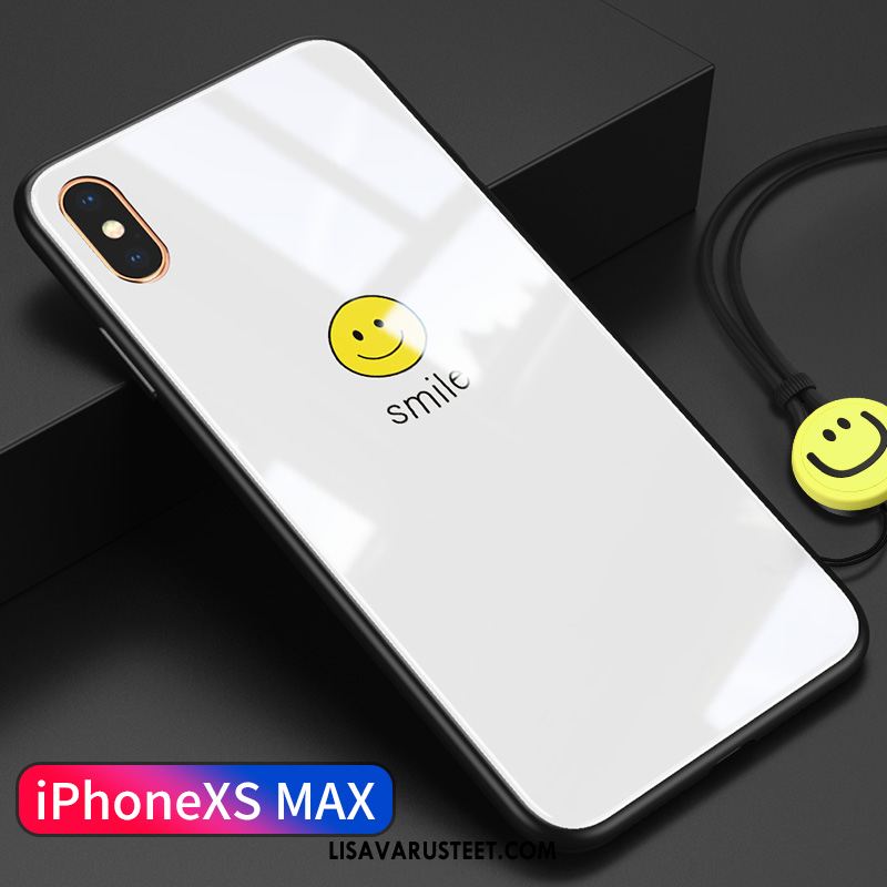 iPhone Xs Max Kuoret Murtumaton Puhelimen Valkoinen Lasi Tide-brändi Kuori Verkossa