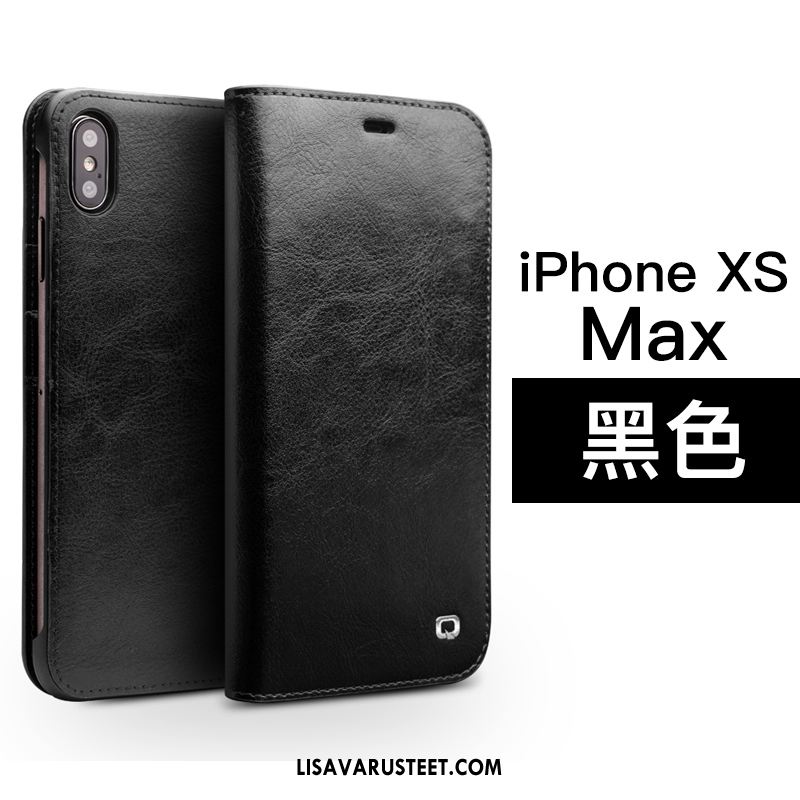 iPhone Xs Max Kuoret Puhelimen Musta Murtumaton Kotelo Nahkakotelo Verkossa