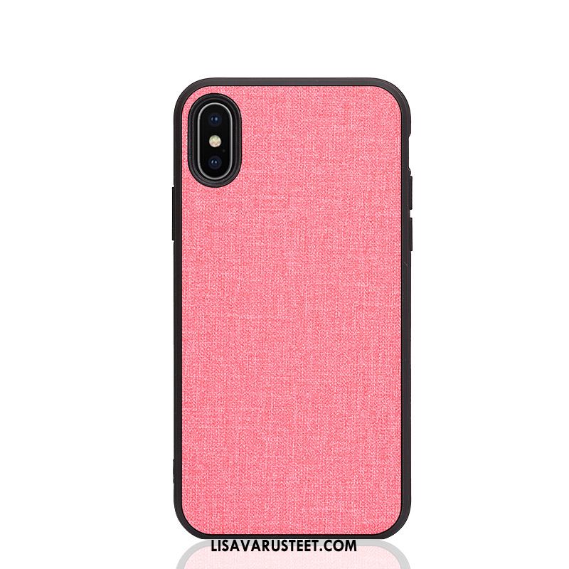 iPhone Xs Max Kuoret Silikoni Ripustettavat Koristeet All Inclusive Pellava Pesty Suede Kuori Halpa