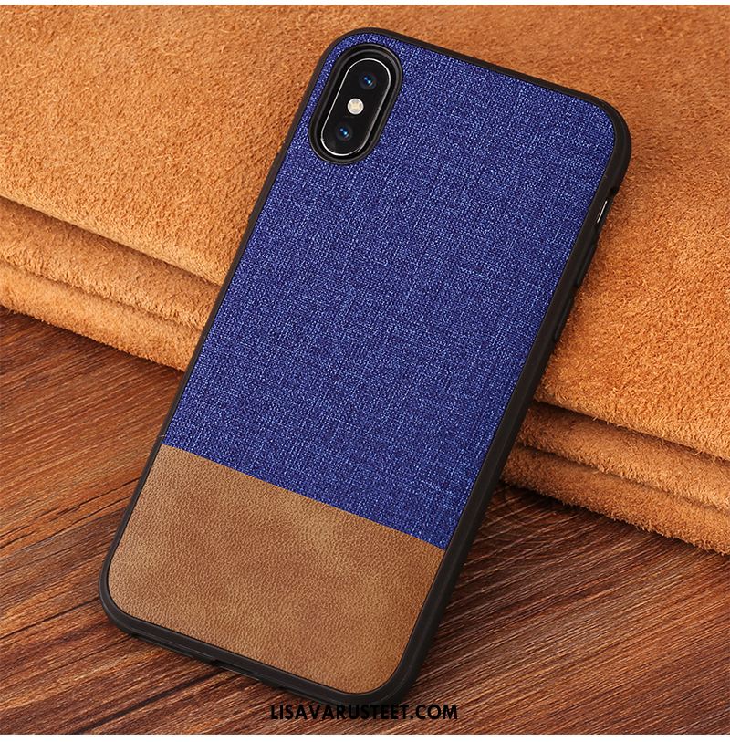 iPhone Xs Max Kuoret Silikoni Ripustettavat Koristeet All Inclusive Pellava Pesty Suede Kuori Halpa