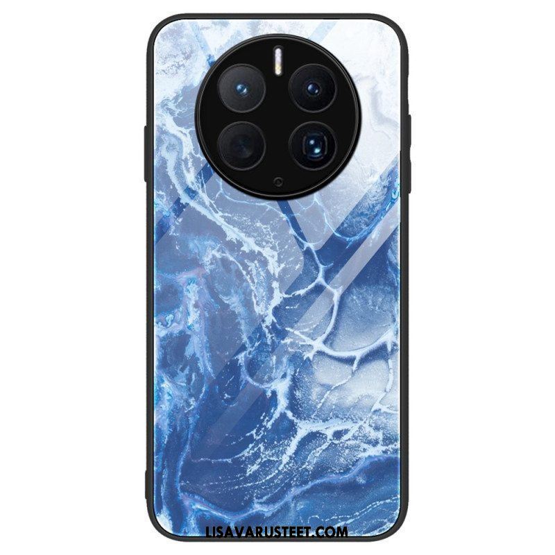 Case Huawei Mate 50 Pro Tyylikäs Marmorinen Karkaistu Lasi