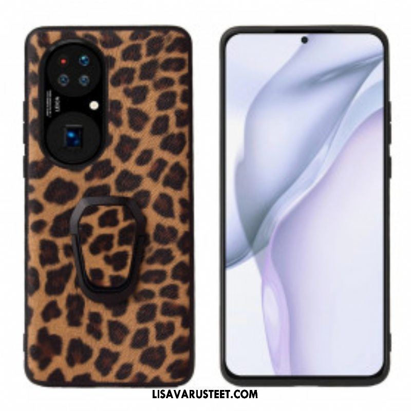 Case Huawei P50 Leopard-tyylinen Rengastuki