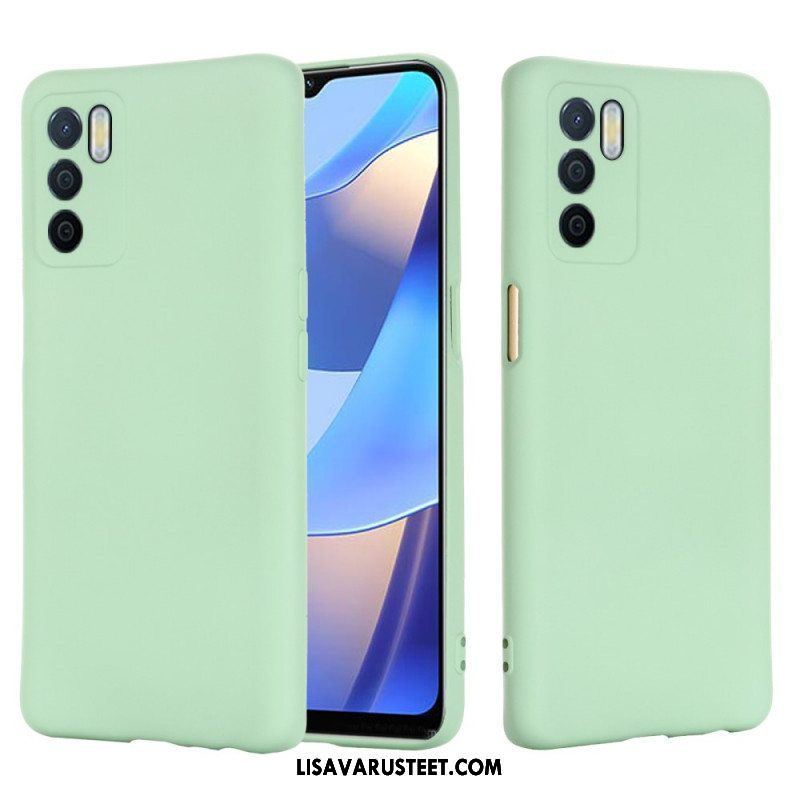 Case Oppo A16 / A16s Nestemäinen Silikoni Kaulanauhalla