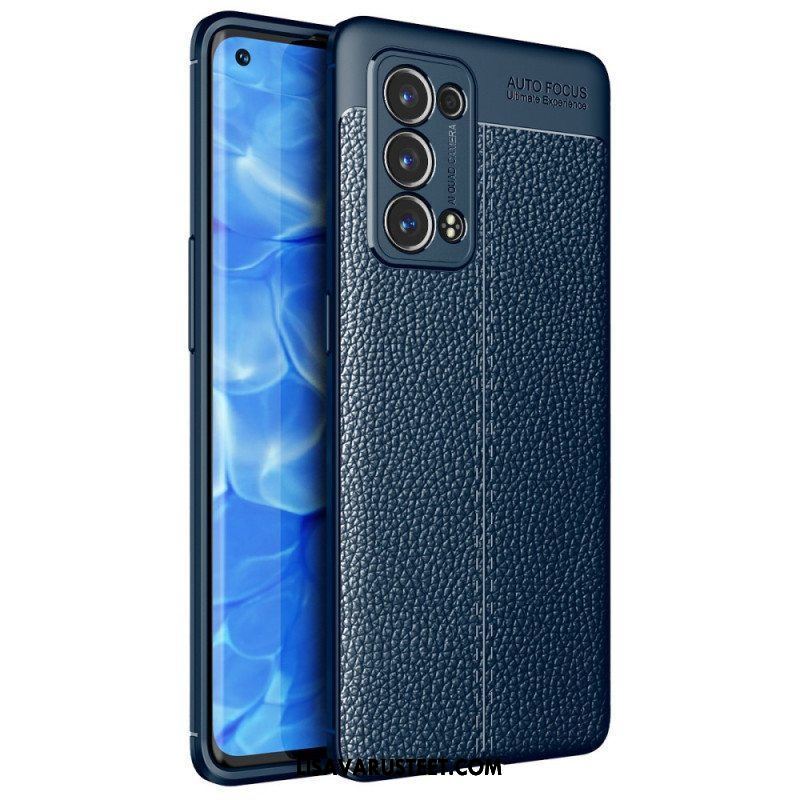 Case Oppo Reno 6 Pro 5G Litchi Double Line Nahka