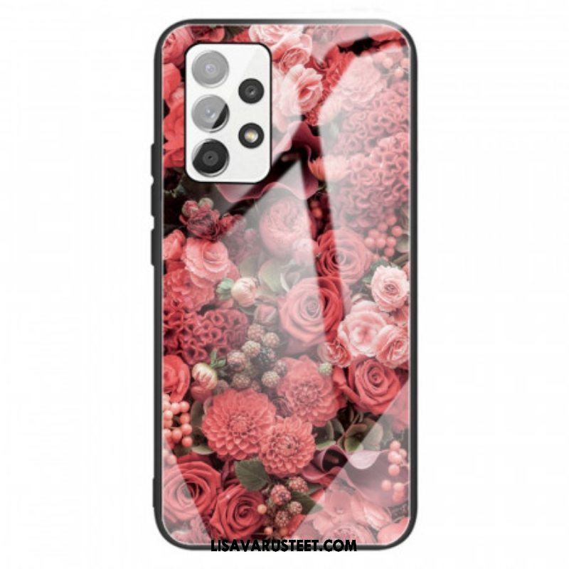 Case Samsung Galaxy A13 Rose Flowers Karkaistu Lasi