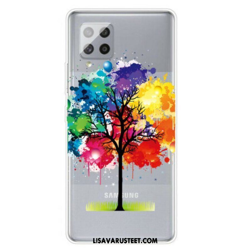 Case Samsung Galaxy A42 5G Saumaton Akvarellipuu
