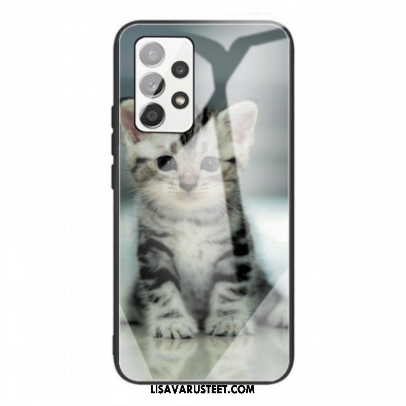 Case Samsung Galaxy A53 5G Kitten Karkaistu Lasi