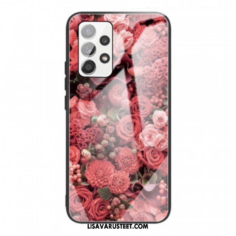 Case Samsung Galaxy A53 5G Rose Flowers Karkaistu Lasi