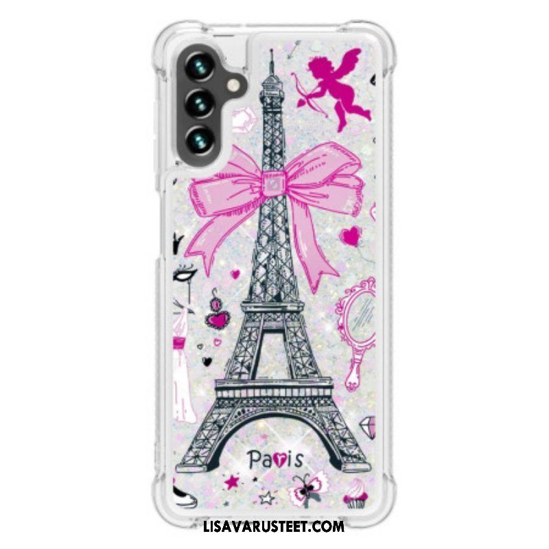 Case Samsung Galaxy A54 5G Eiffel-tornin Paljetteja