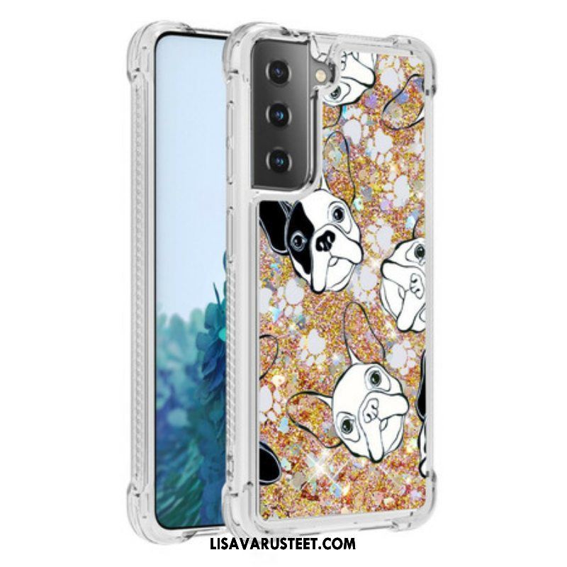 Case Samsung Galaxy S21 5G Herra Koiran Paljetteja