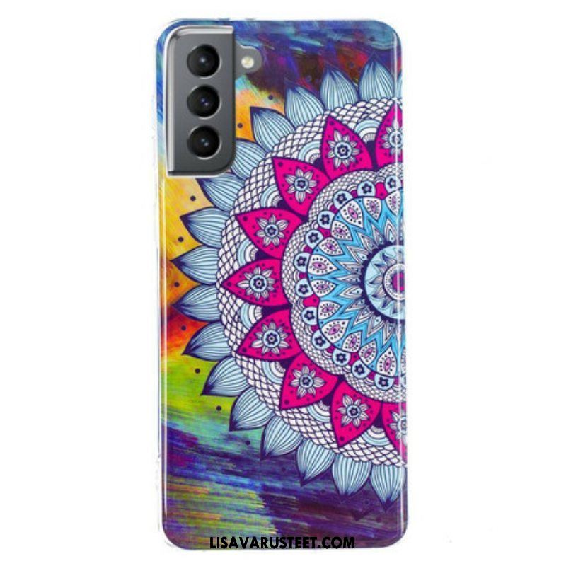 Case Samsung Galaxy S21 FE Fluoresoiva Värillinen Mandala