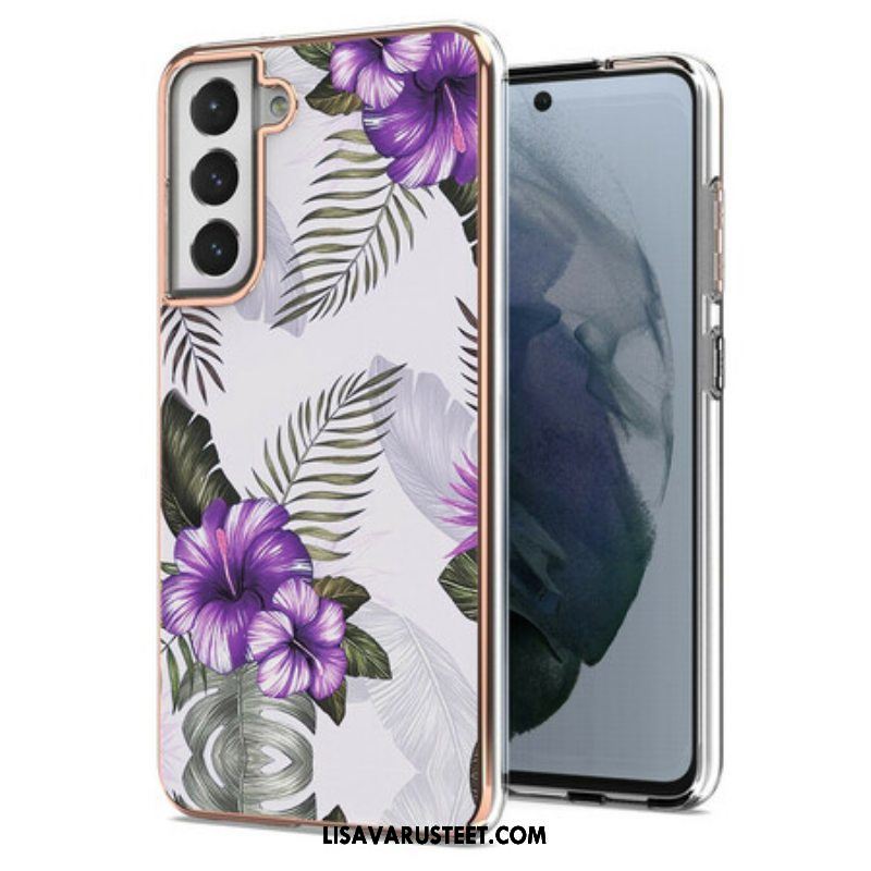 Case Samsung Galaxy S21 FE Violetit Kukat