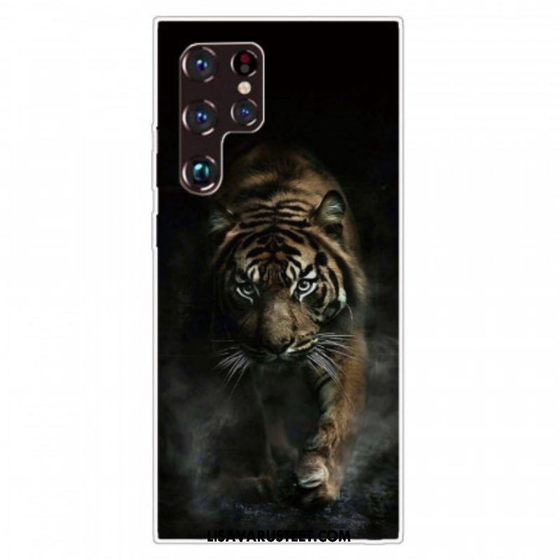 Case Samsung Galaxy S22 Ultra 5G Joustava Tiger