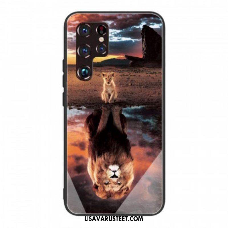 Case Samsung Galaxy S22 Ultra 5G Lion Cub's Dream Karkaistu Lasi