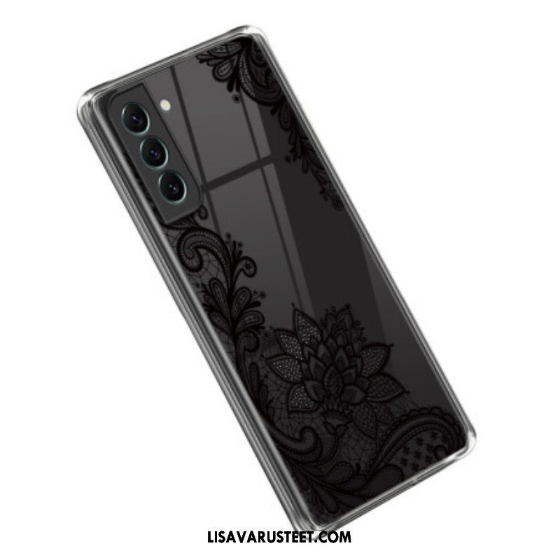 Case Samsung Galaxy S23 5G Läpinäkyvä Musta Pitsi