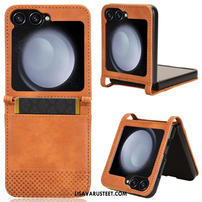Case Samsung Galaxy Z Flip 7 Fe Puhelinkuoret Retrotyylinen Nahkatyylinen Korttikotelo