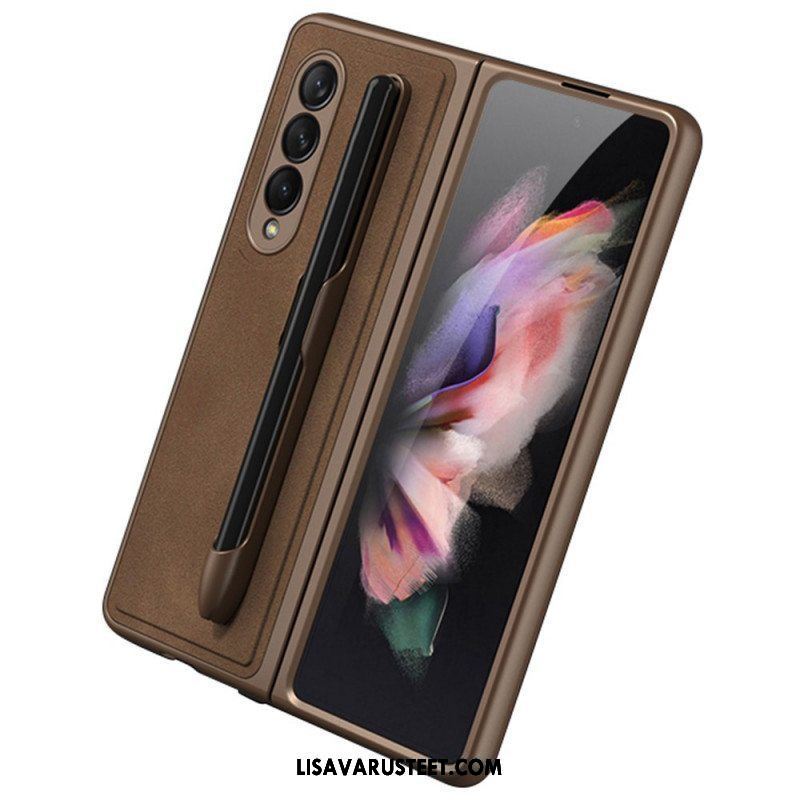 Case Samsung Galaxy Z Fold 3 5G Nahkavaikutteinen Kynäteline Gkk