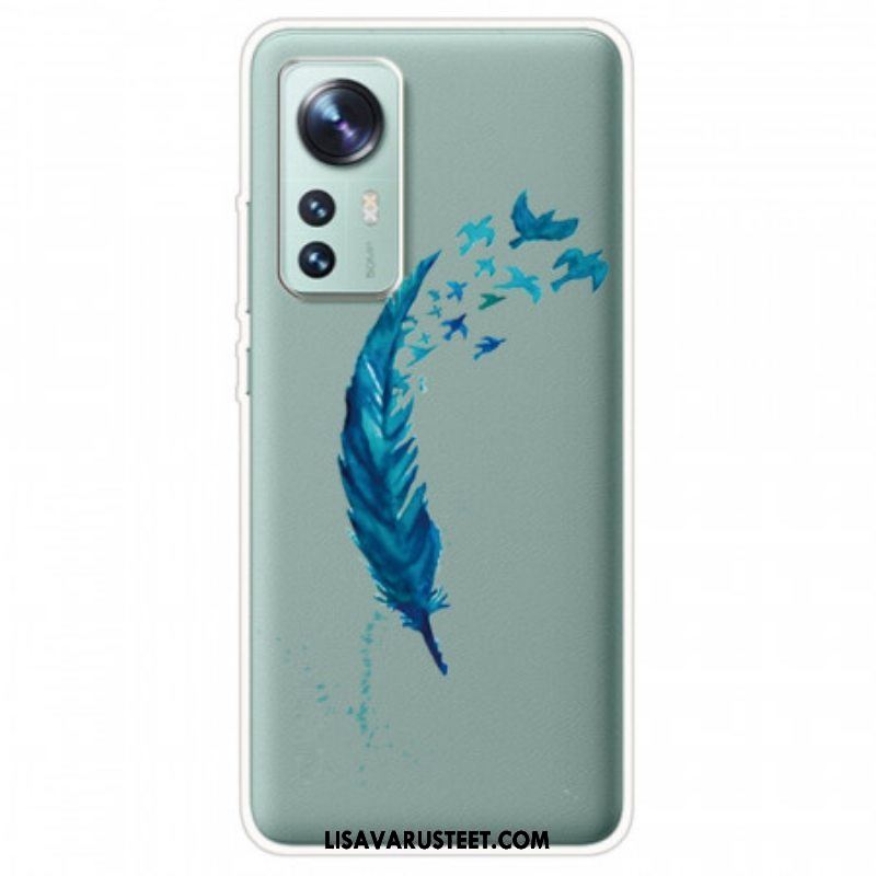 Case Xiaomi 12 / 12X Kaunis Sininen Sulka