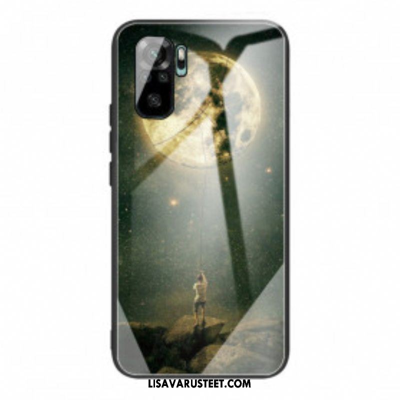 Case Xiaomi Redmi Note 10 / 10S Moon Man Karkaistu Lasi