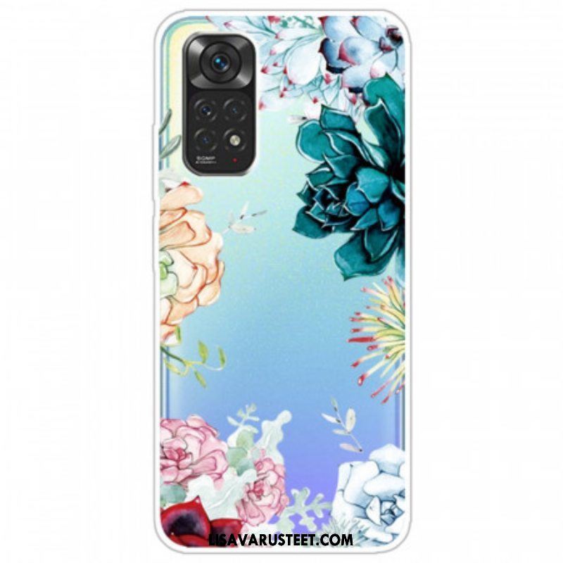 Case Xiaomi Redmi Note 11 / 11S Saumattomat Akvarellikukat