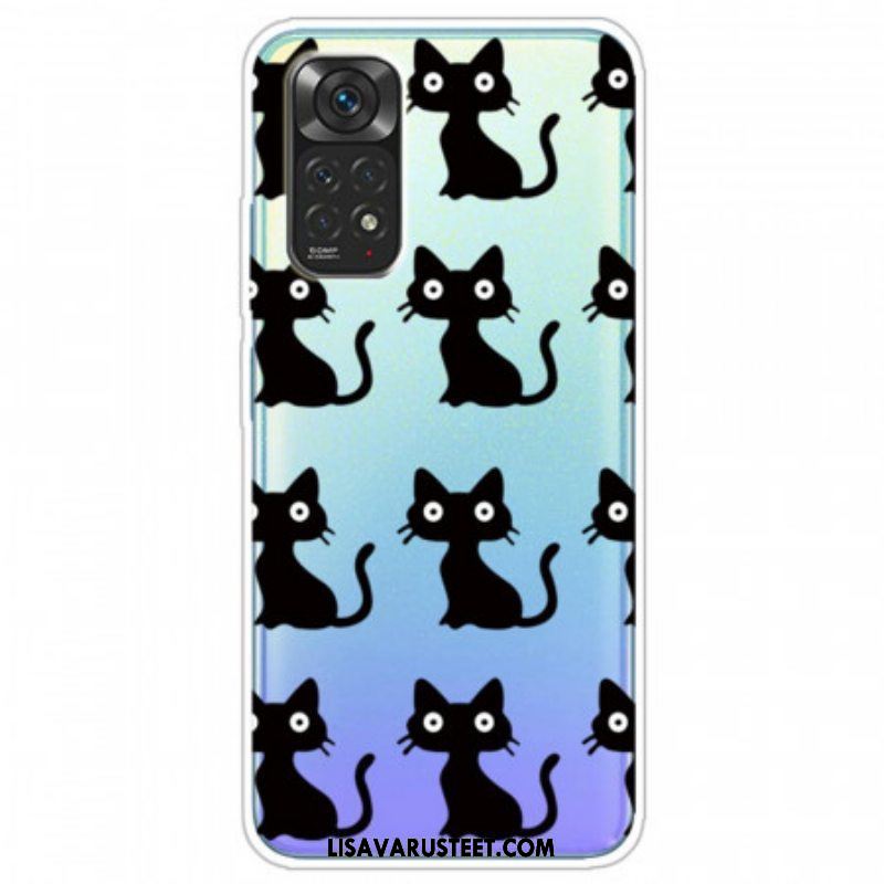 Case Xiaomi Redmi Note 11 Pro / 11 Pro 5G Useita Mustia Kissoja