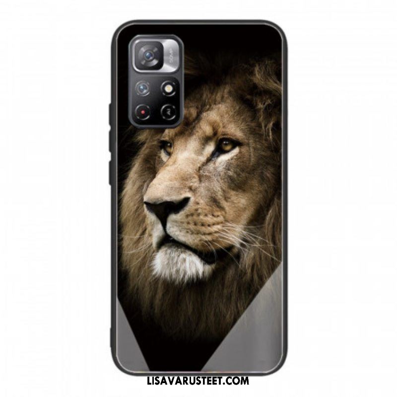 Case Xiaomi Redmi Note 11 Pro Plus 5G Lion Head Karkaistu Lasi