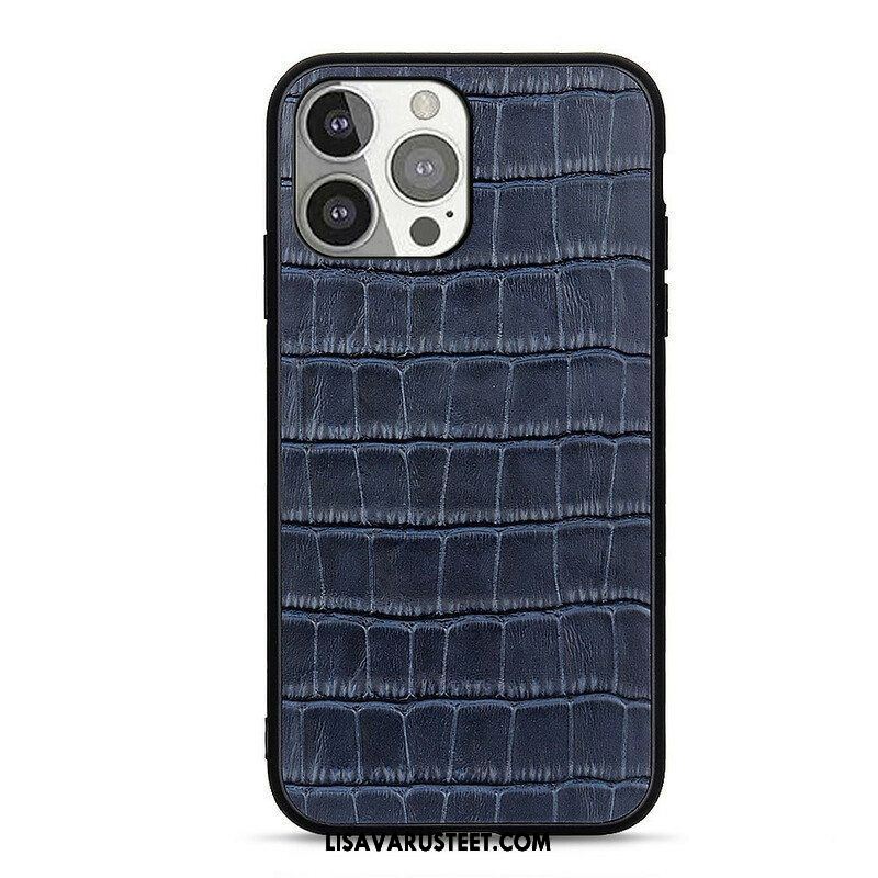 Case iPhone 13 Pro Aito Crocodile Texture -nahka