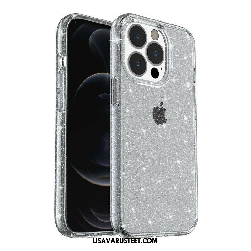 Case iPhone 13 Pro Läpinäkyvät Paljetit
