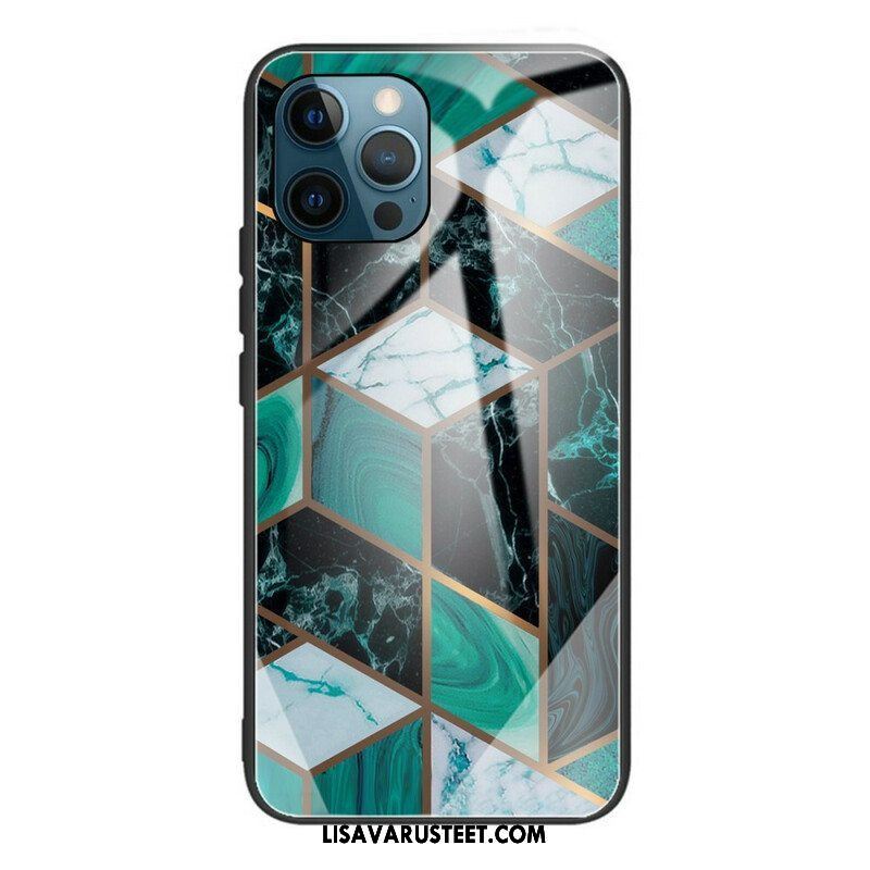 Case iPhone 13 Pro Max Geometria Marmori Karkaistu Lasi