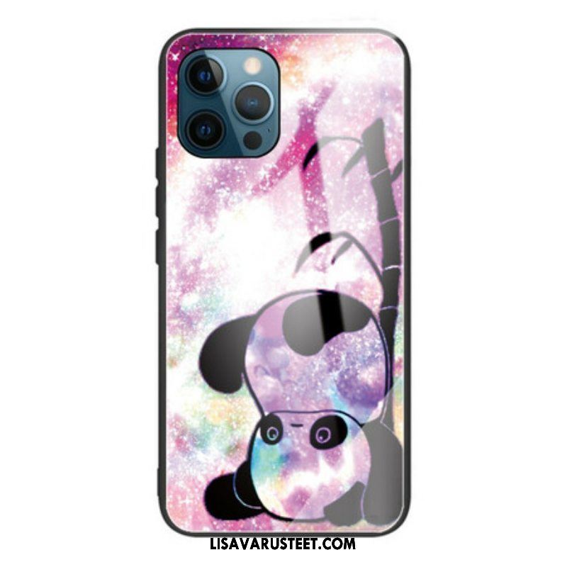 Case iPhone 13 Pro Panda Ja Bambu Karkaistu Lasi