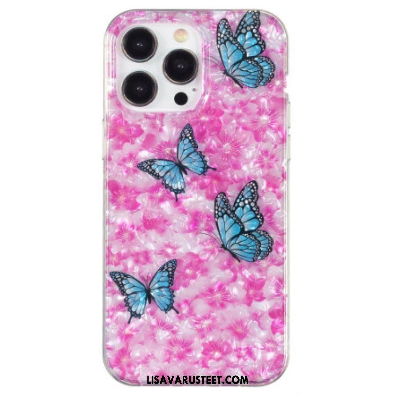 Case iPhone 15 Pro Max Kukkia Ja Perhosia