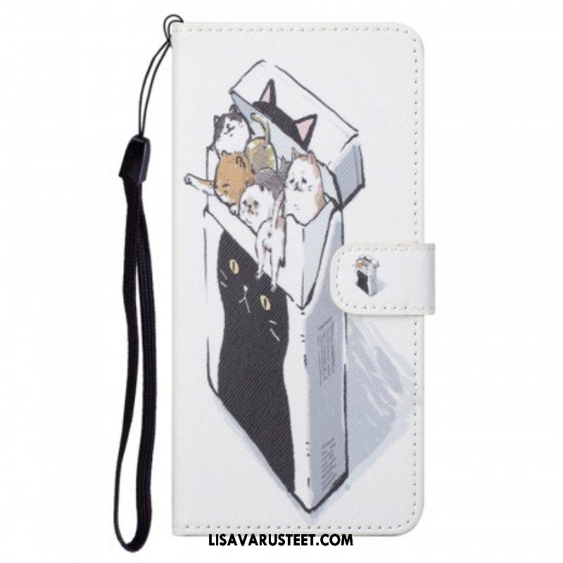 Flip Case Moto G71 5G Suojaketju Kuori Toimitus Thong Cats