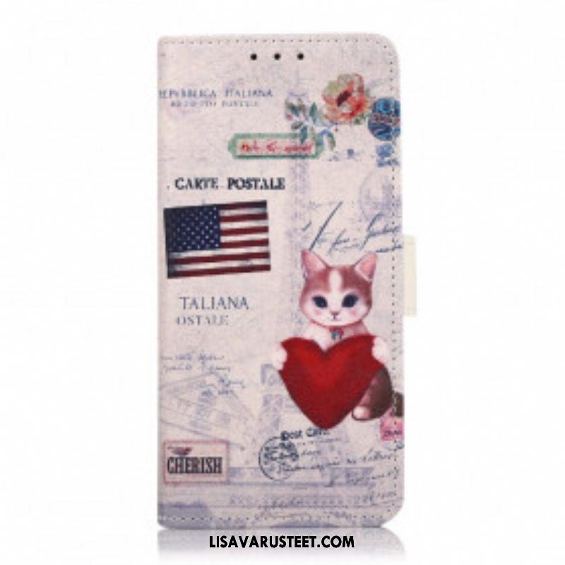 Flip Case OnePlus Nord CE 5G Traveller Cat