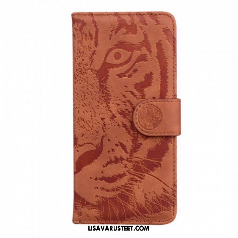 Flip Case Samsung Galaxy A52 4G / A52 5G / A52s 5G Tiger-kasvoprintti