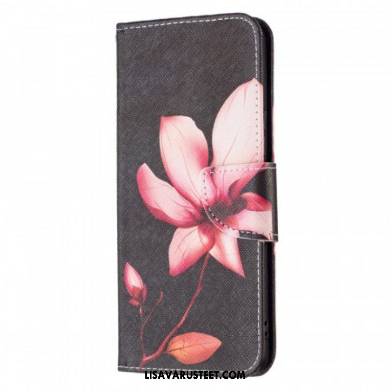 Flip Case Samsung Galaxy A53 5G Vaaleanpunainen Kukka