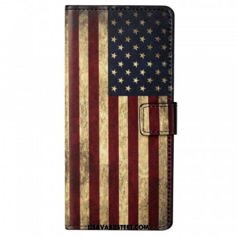 Flip Case Samsung Galaxy M23 5G Amerikan Lippu