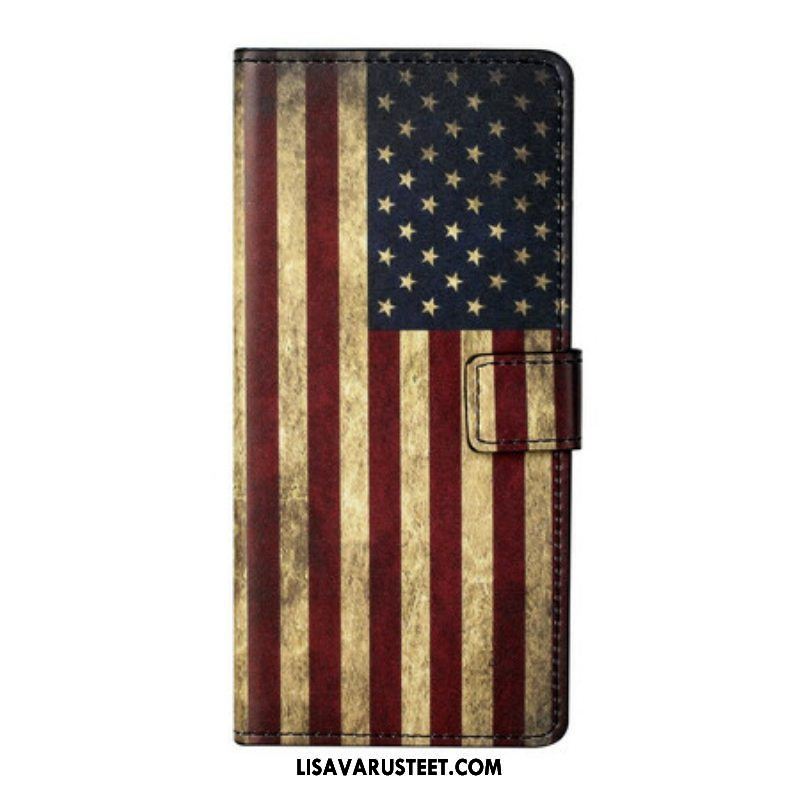 Flip Case Samsung Galaxy S21 5G Amerikan Lippu