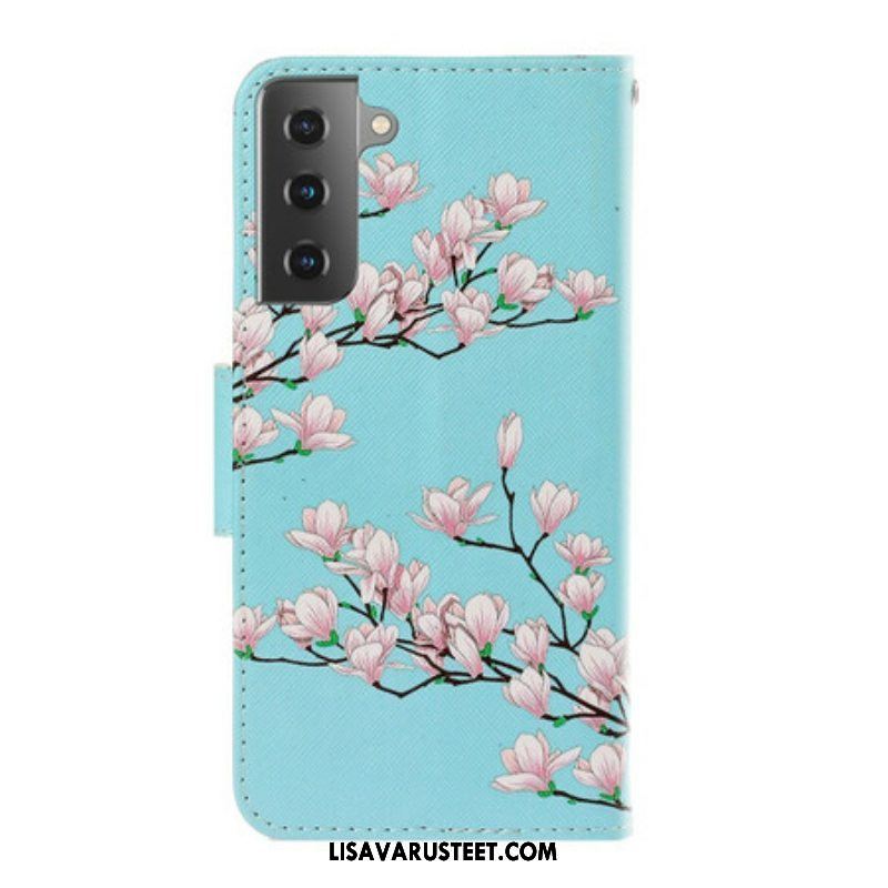 Flip Case Samsung Galaxy S21 Plus 5G Suojaketju Kuori Strappy Pensas