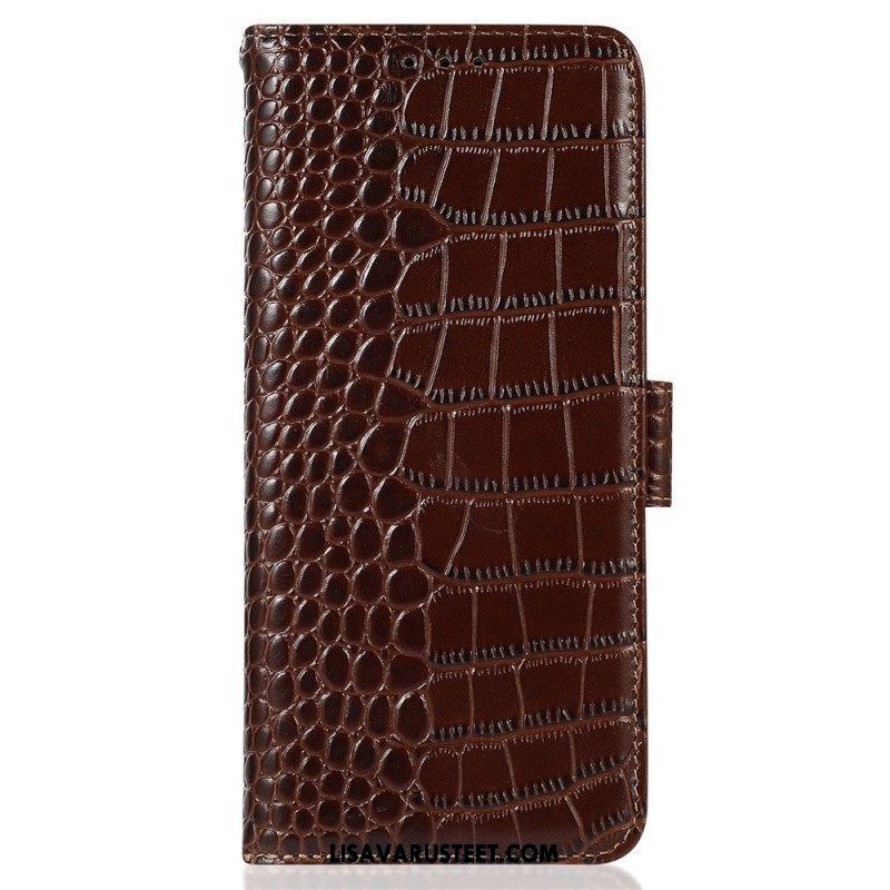 Flip Case Sony Xperia 5 IV Crocodile Style Rfid