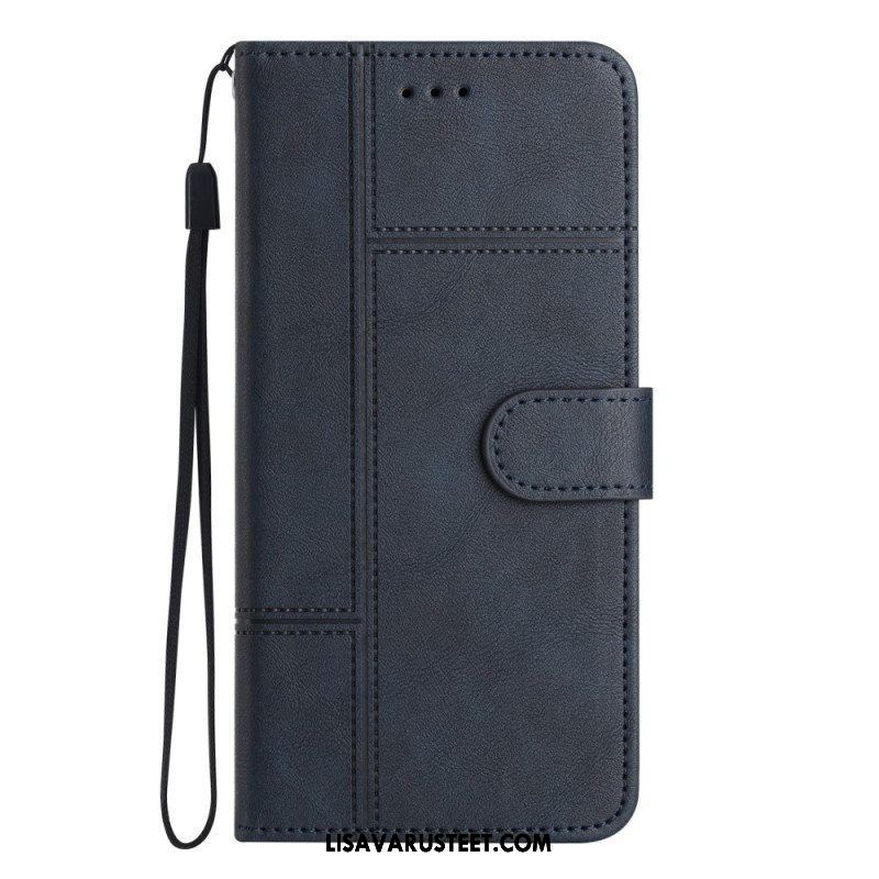 Flip Case Xiaomi 12 Lite Suojaketju Kuori Strappy Business Style