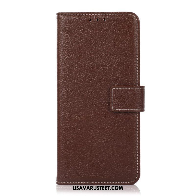 Flip Case Xiaomi Redmi Note 10 Pro Litsi Paljaat Saumat