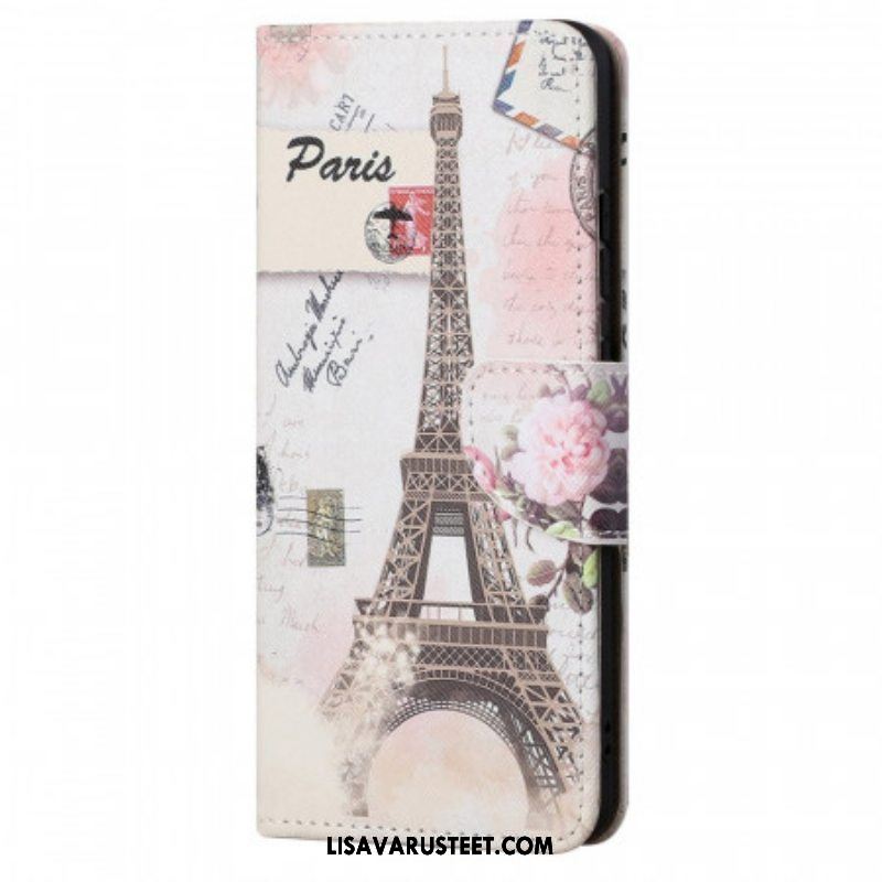 Flip Case Xiaomi Redmi Note 11 / 11S Retro Eiffel-torni