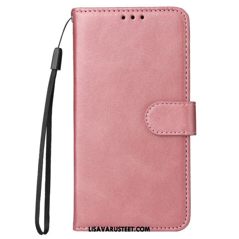 Flip Case Xiaomi Redmi Note 12 Pro Plus Suojaketju Kuori Tavallinen Hihnalla