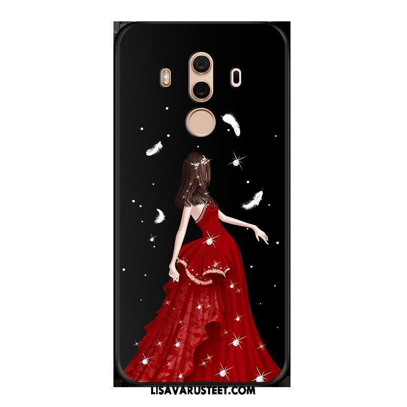 Huawei Mate 10 Pro Kuoret Musta Karkaisu Näytönsuojus Kuori Pehmeä Neste Halvat