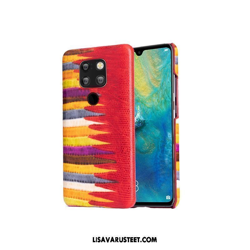 Huawei Mate 20 Kuoret Nahkakotelo Punainen Luova Tila Aito Nahka Kuori Tarjous