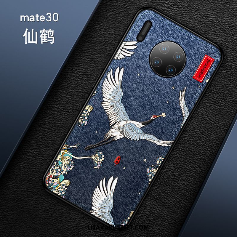 Huawei Mate 30 Kuoret Puhelimen Tide-brändi Nahka Luova Nosturi Kuori Verkossa