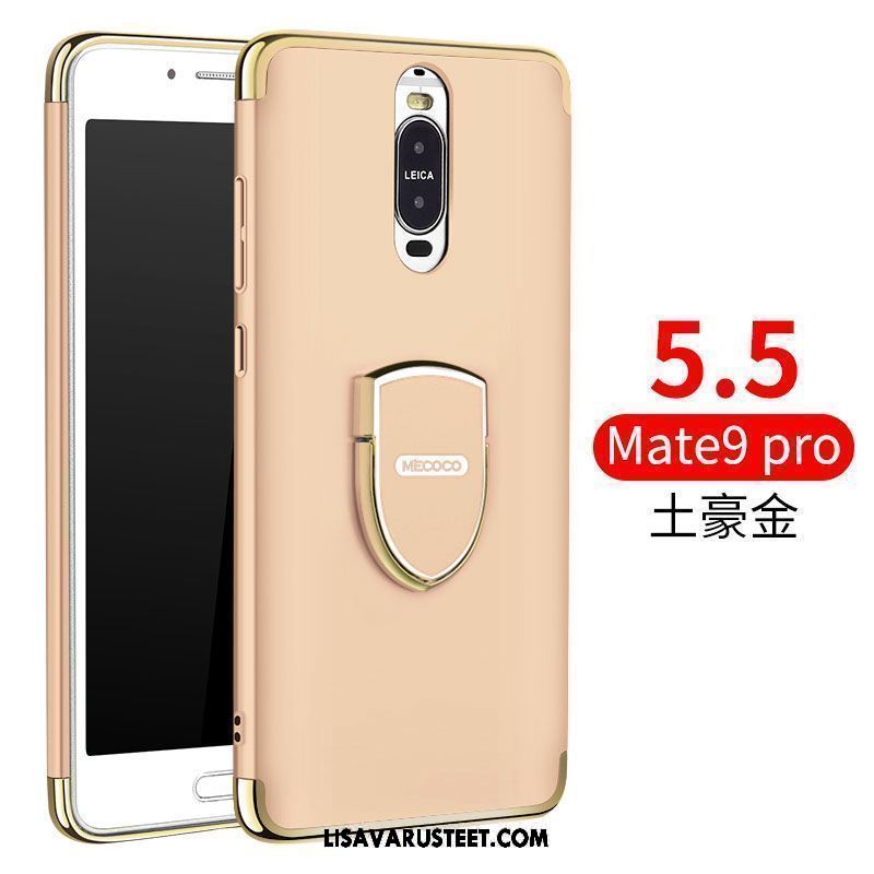 Huawei Mate 9 Pro Kuoret Rakastunut Kova Pesty Suede Kuori Kulta Alennus