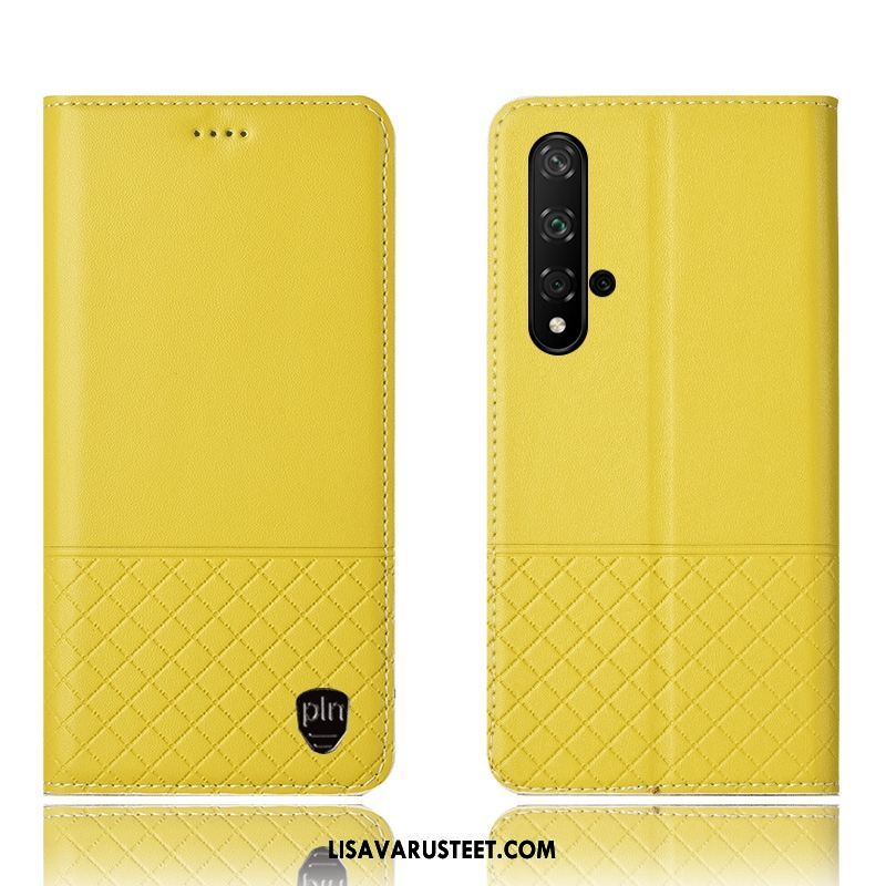 Huawei Nova 5t Kuoret Keltainen Nahkakotelo All Inclusive Kuori Murtumaton Kauppa